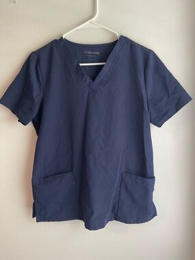 Women’s Navy V-Neck Scrub Top